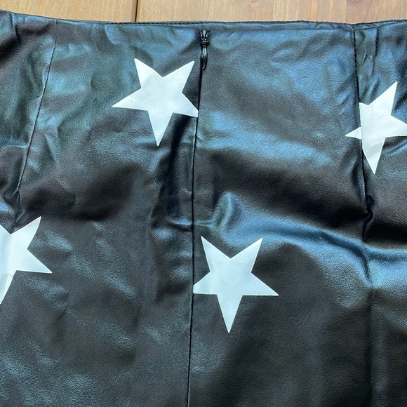 Pleather Mini Skirt - Picture 2 of 3